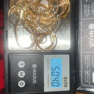 Gold-Tone Jewelry Lot - Mixed Chains & Rings